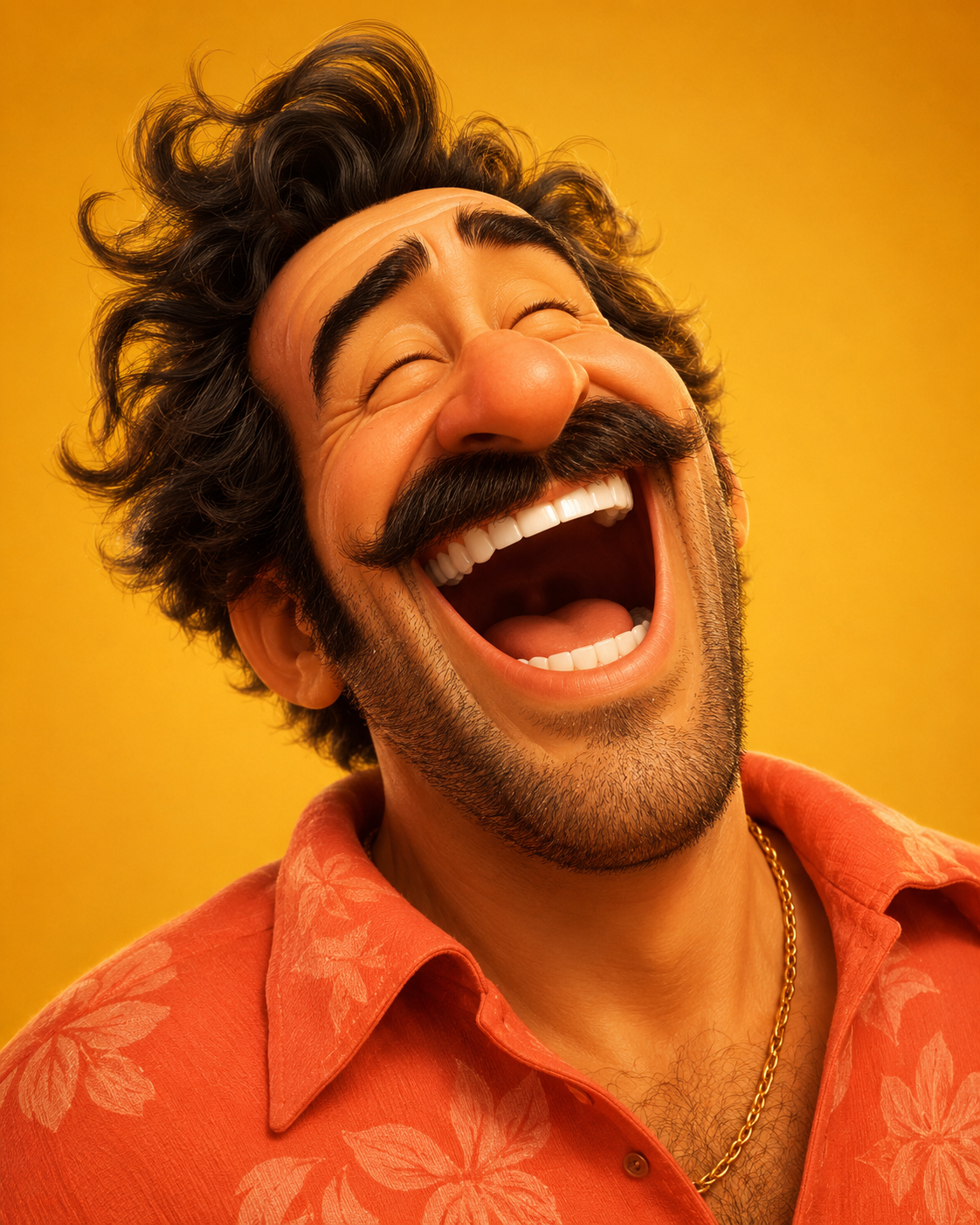 דמות תלת-ממד צוחקת — דוגמה לסרטון